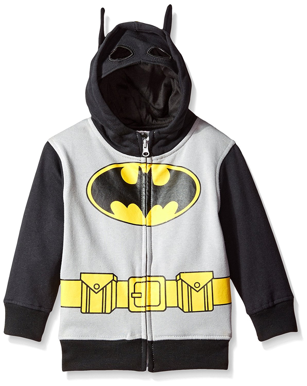 Batman Logo Boys Zip Up Costume Hoodie Sweatshirt (Toddler 2T ...