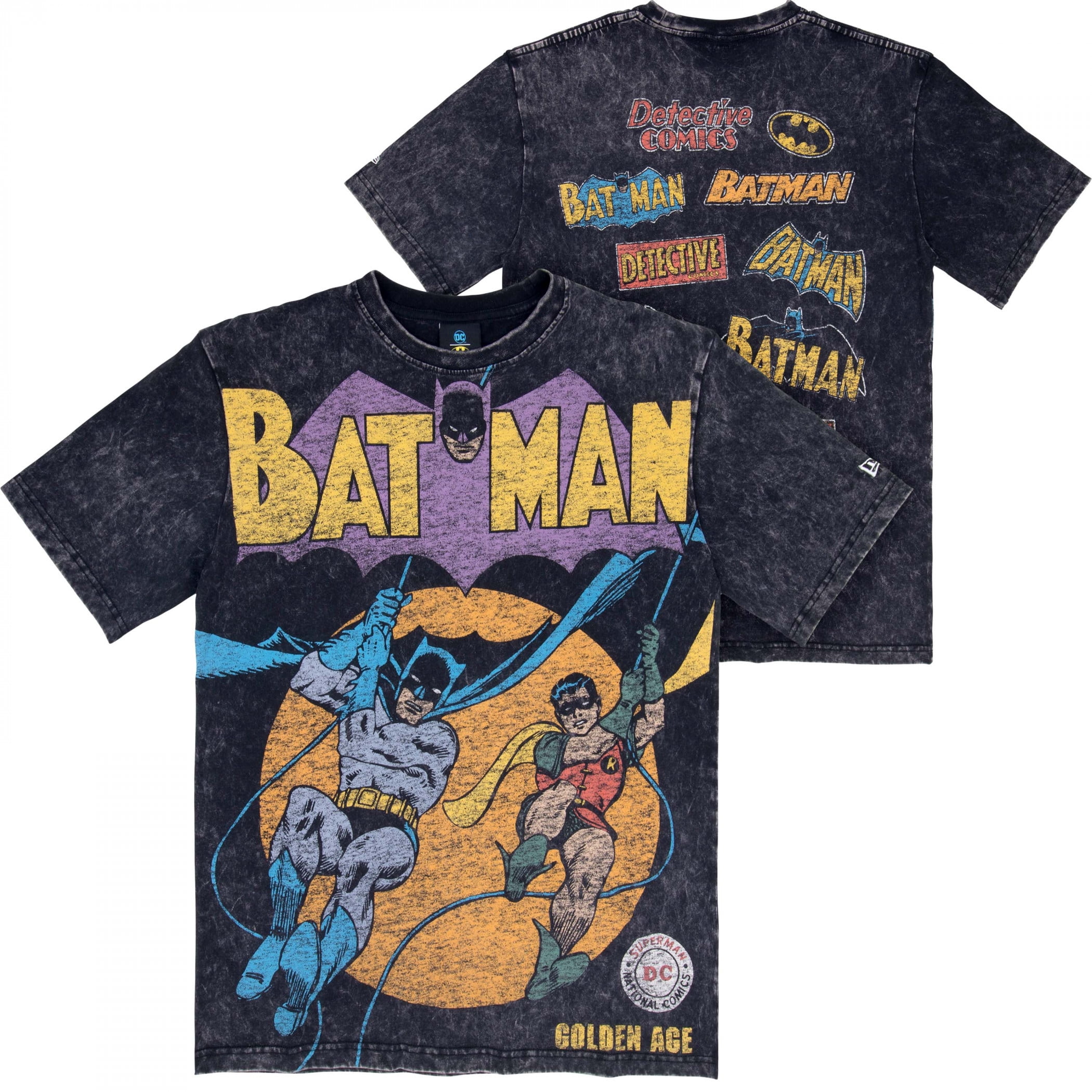 Batman Logo Collection Front and Back Print NEW ERA T-Shirt-Large ...