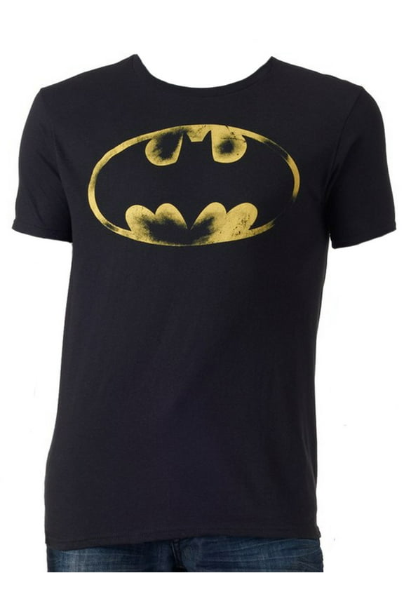 Batman Logo DC Comics Distressed Logo Men's T-Shirt