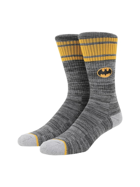 Batman Logo Men's Black Athletic Crew Socks