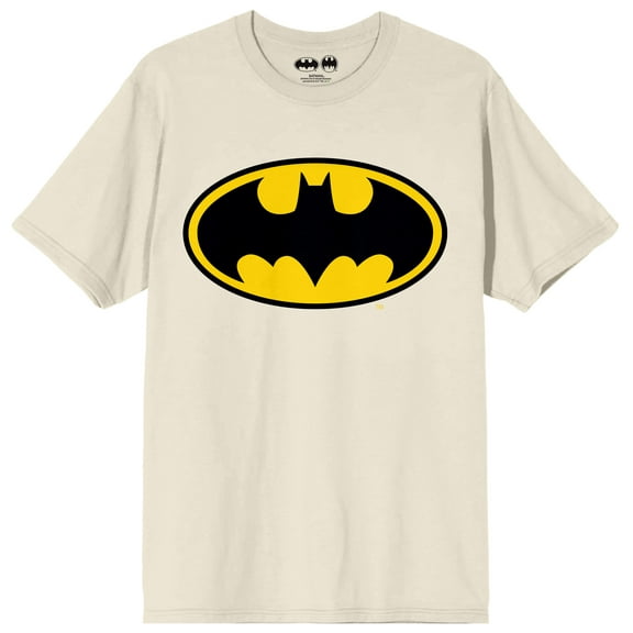 Batman Logo Men's Tee in Natural-XL
