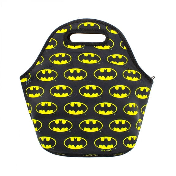 Batman Logo Pattern Insulated Tote Style Lunch Box