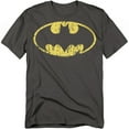 thumbnail image 1 of Batman - Logo T-Shirt Classic Logo Distressed Unisex Graphic Tee for Men & Women, 1 of 7