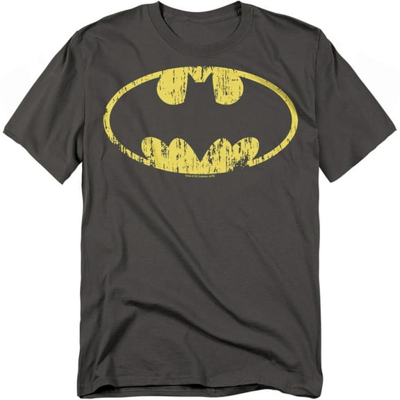 Batman - Logo T-Shirt Classic Logo Distressed Unisex Graphic Tee for Men & Women