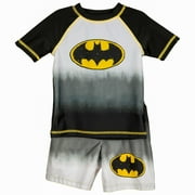 BATMAN Logo Toddler Swimshorts and Rashguard Set-Toddler 2T