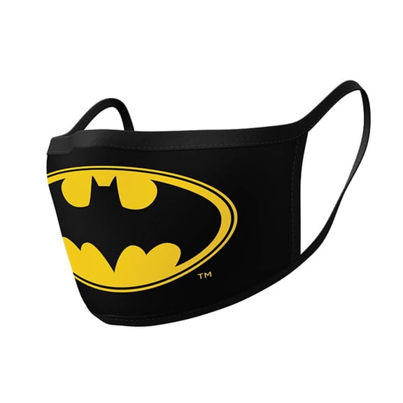 Batman Logo Triple Layer Cotton Fabric Face Mask 2PK