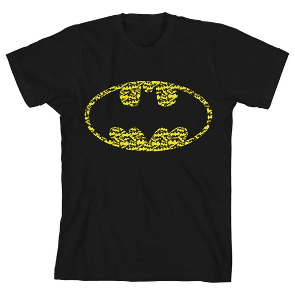 Batman Logos Inside Logo Toddler Boy's Black T-shirt-3T