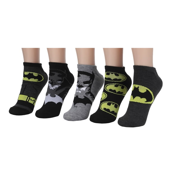 Batman Logos Womens 5-Pair Pack Ankle Socks