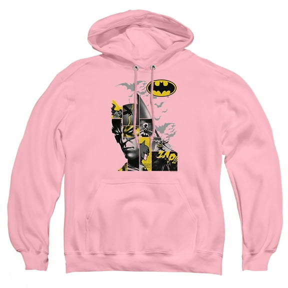 Batman Long Live Unisex Adult Pull-Over Heather Hoodie, Small, Pink