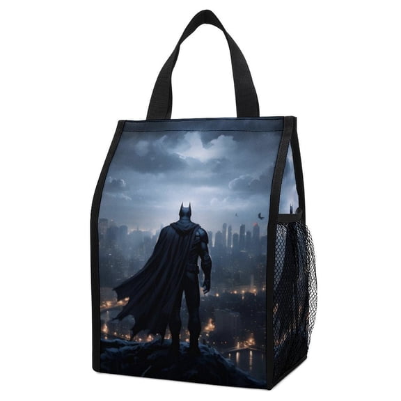 Batman Lunch Bag, Insulated Lunch Box Large Capacity Reusable Insulated Cooler Lunch Totes Bag for Work Office Camping Travel Picnic