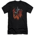 thumbnail image 1 of Batman & Majestic Adult Cotton Premium Canvas Brand Slim Fit 30-1 T-Shirt, Black - 2X, 1 of 1