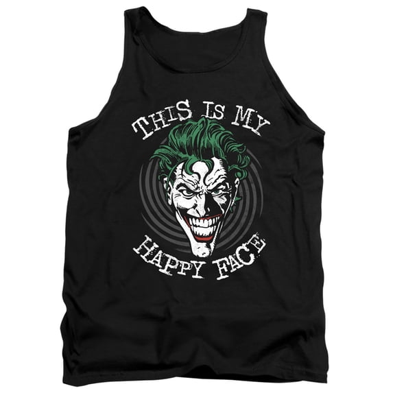 Batman Maniacal Spiral Adult Tank Top Black