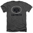 thumbnail image 1 of Batman-Mask In Oval - Adult Heather Tee - Charcoal- Small, 1 of 1
