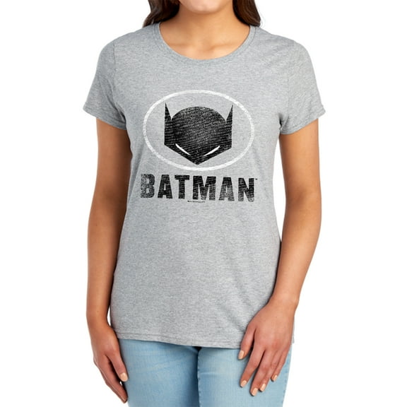 Batman Mask in Oval Women's T Shirt, Athletic Heather, Small
