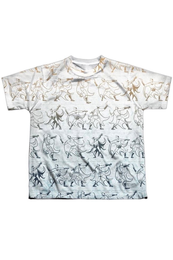 Batman Men's  Batarang Pattern Sublimation T-shirt White