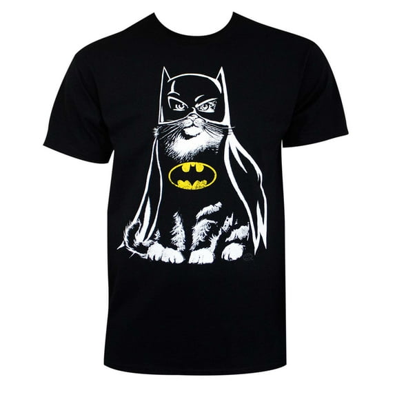 Batman Men's Black Catman T-Shirt-Large