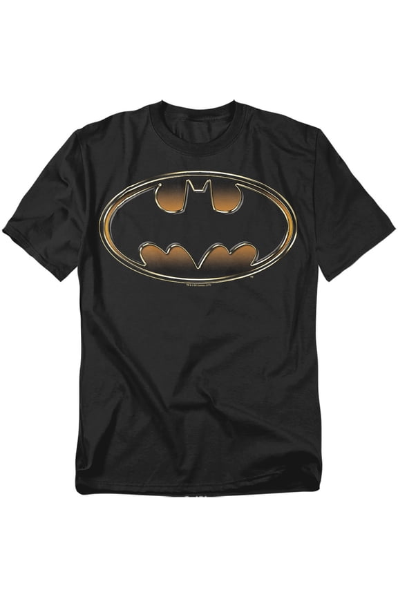 Batman T-Shirt Black & Gold Embossed Unisex Graphic Tee For Men & Women