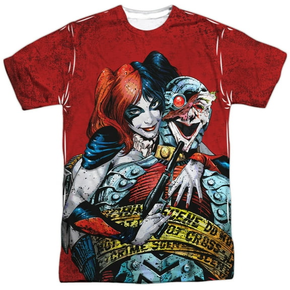 Batman Men's  Crime Scene  Sublimation T-shirt White