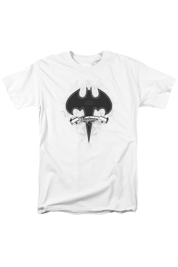 Batman Men's Gothic Gotham T-shirt Medium White