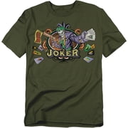 Batman Mens King Of Crazy T-shirt Military Green
