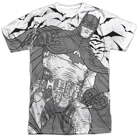 Batman Men's Liney Sub Sublimation T-shirt White