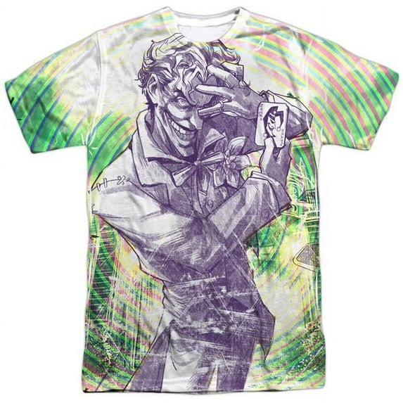 Batman Men's Mad Mad Swirl Sublimation T-shirt White