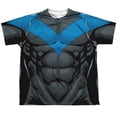 thumbnail image 1 of Batman Men's  Nightwing Blue Uniform Sublimation T-shirt White, 1 of 2