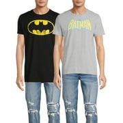 Batman Men's and Big Men's Graphic Tee Shirt, 2-Pack