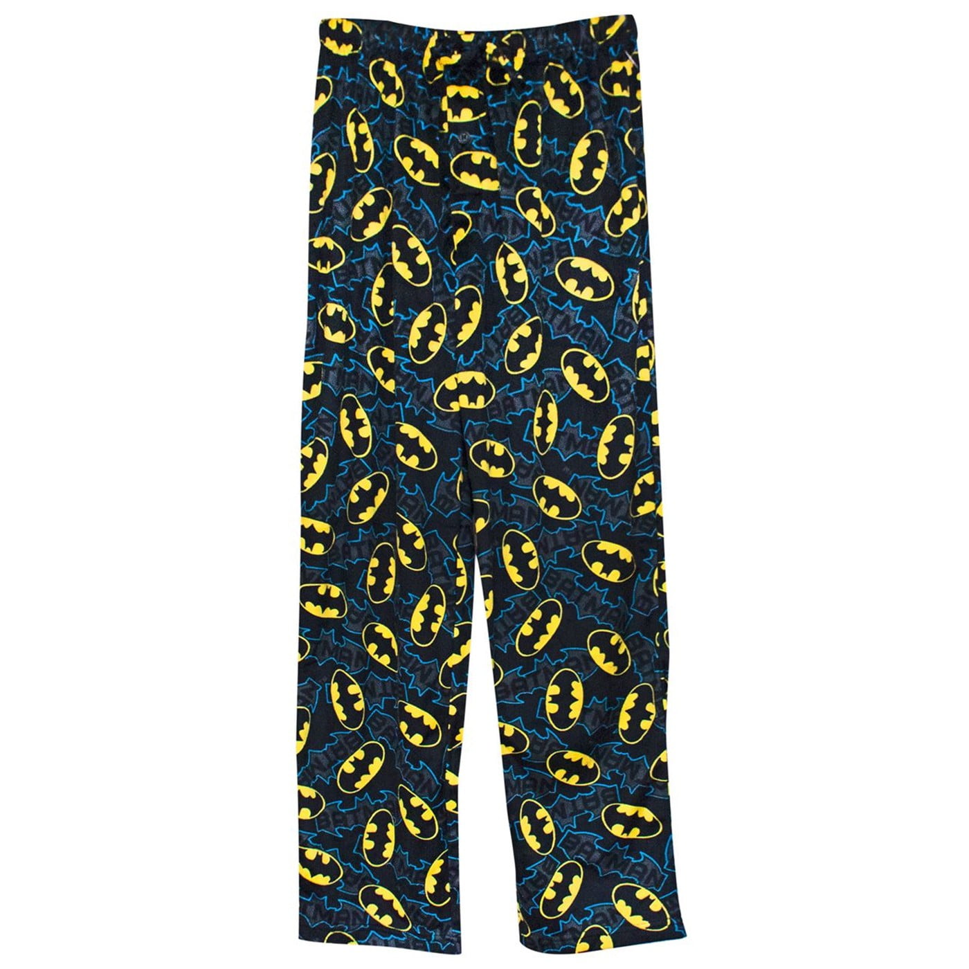 Batman Mens Logo Sueded Fleece Pajama Pants L 