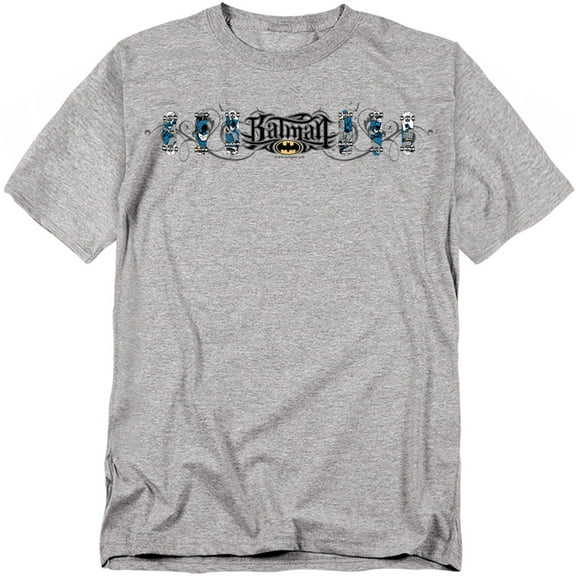 Batman Mens Skateboard Bats Classic T-shirt Small Heather