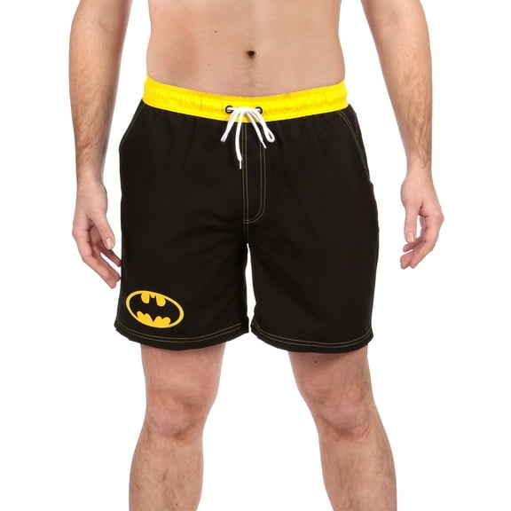 Batman Mens Swim Shorts Black Sizes S-XXL