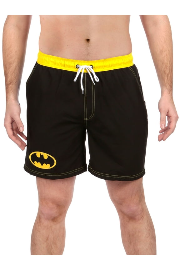 Batman Mens Swim Shorts Black Sizes S-XXL