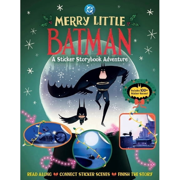 Batman Merry Little Batman: A Sticker Storybook Adventure: Includes 100+ Sticker Scenes: Read Along, Connect Sticker Scenes, Fi, Book 1, (Paperback)