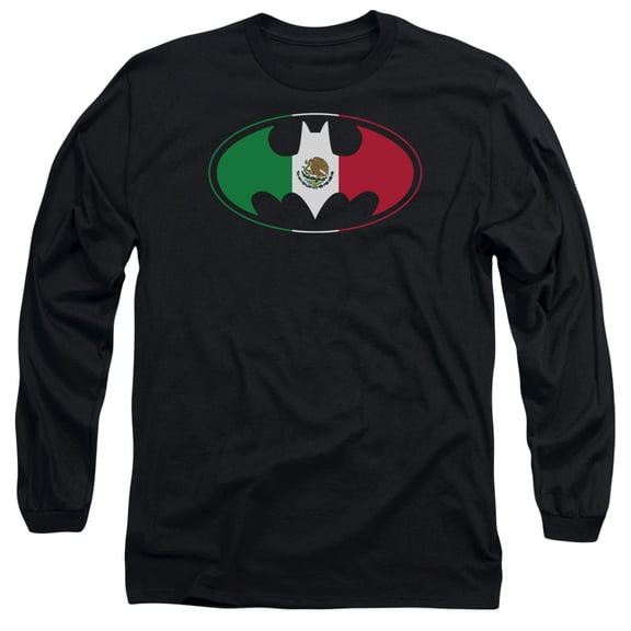 Batman - Mexican Flag Shield - Long Sleeve Shirt - Large