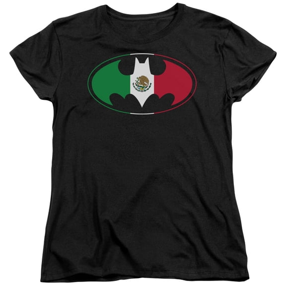 Batman - Mexican Flag Shield - Women's Short Sleeve Shirt - Small