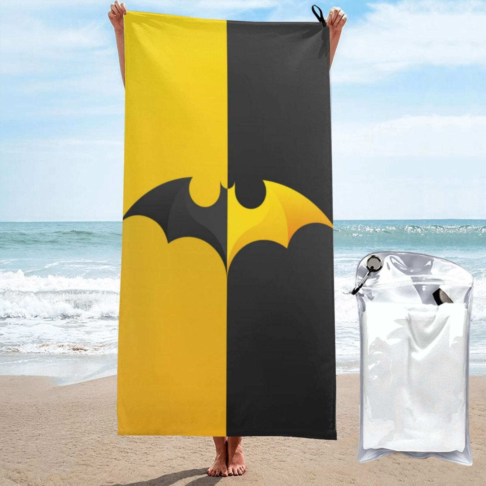 Batman Microfiber Beach Towel Oversized Lightweight Quick Dry Sand Free ...