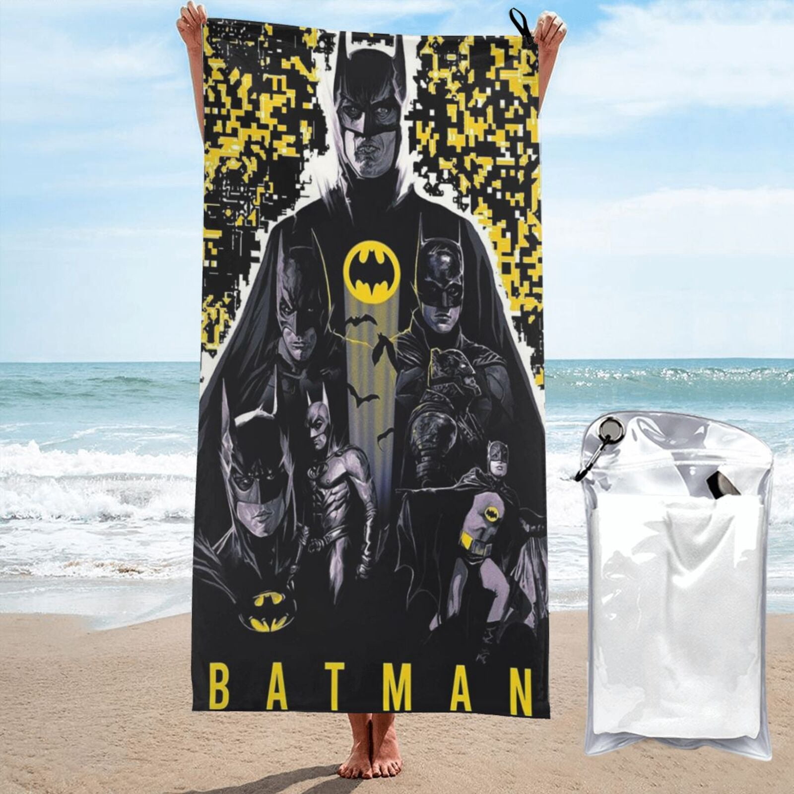 Batman Microfiber Beach Towel Oversized Lightweight Quick Dry Sand Free ...