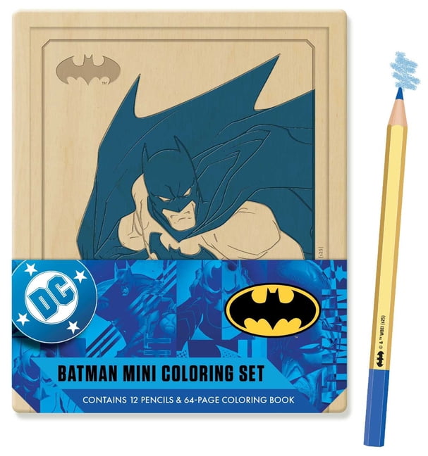 Batman Mini Coloring Set: Contains 64pp Coloring Book and 12 Premium ...