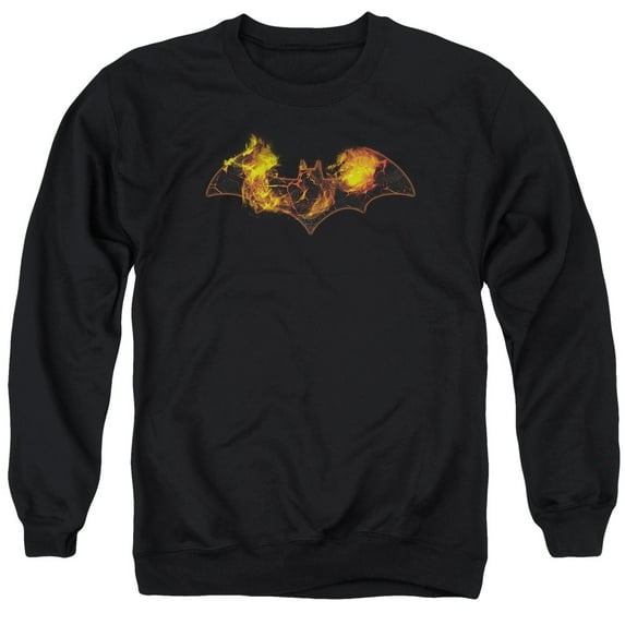 Batman Molten Logo Adult Crewneck Sweatshirt Black