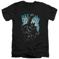 thumbnail image 1 of Batman Moon Knight S/S Adult V-Neck T-Shirt 30/1 T-Shirt Black, 1 of 1