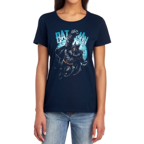 Batman Moon Knight Women's T Shirt, Navy, Small