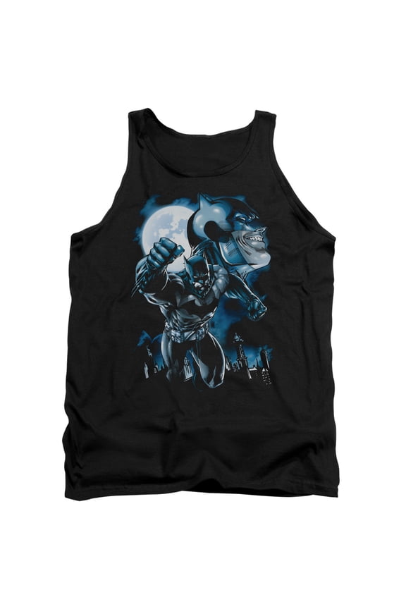 Batman Moonlight Bat Adult Tank Top Black