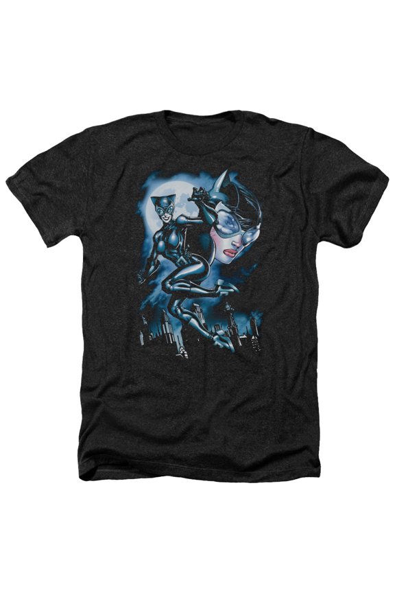 Batman - Moonlight Cat - Heather Short Sleeve Shirt - Medium