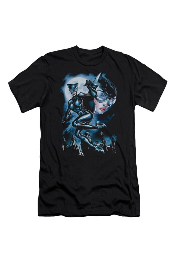 Batman - Moonlight Cat - Premium Slim Fit Short Sleeve Shirt - X-Large