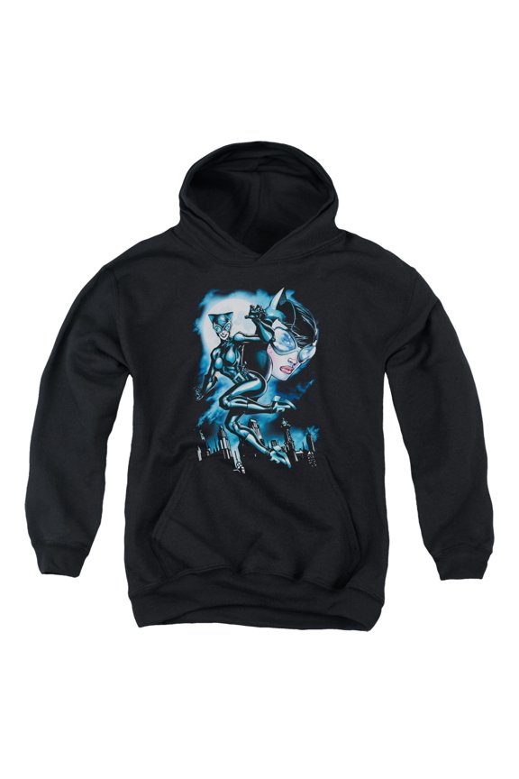 Batman - Moonlight Cat - Youth Hooded Sweatshirt - Large
