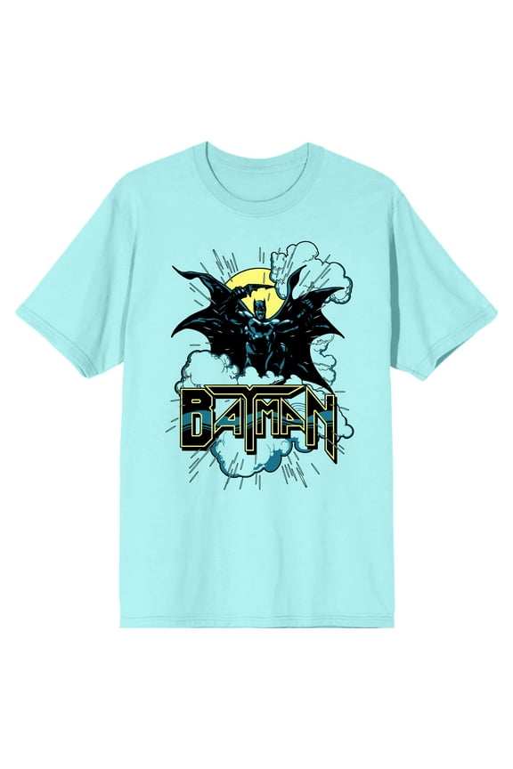 Batman Moonlight Superhero Men's Celadon T-shirt-Large