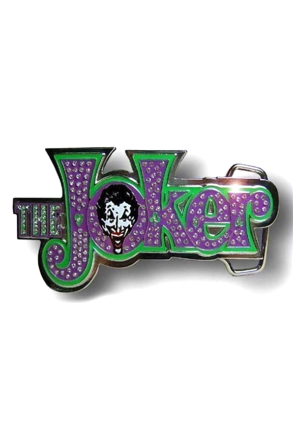 Batman Movie Joker the Character Text Rhinestones Belt Buckle Original Authentic New Men Women Cowboy Cowgirl Western Rodeo Texas Style