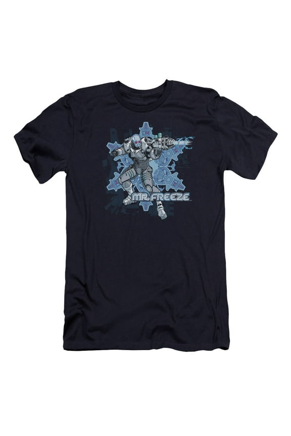 Batman Mr Freeze Premium Canvas T-Shirt Adult Slim Fit 30/1 Navy