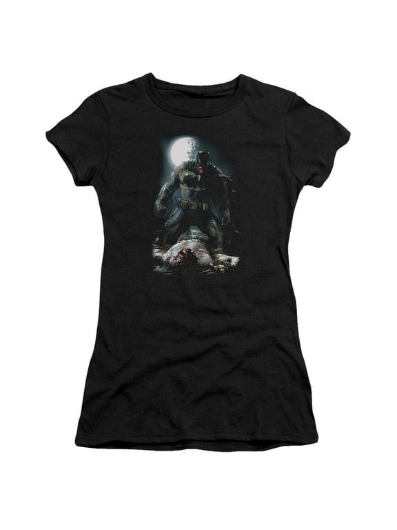 Batman Mudhole S/S Junior Women's T-Shirt Sheer Black