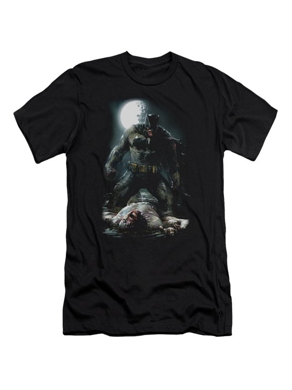 Batman Mudhole Adult Slim Fit T-Shirt Black Small